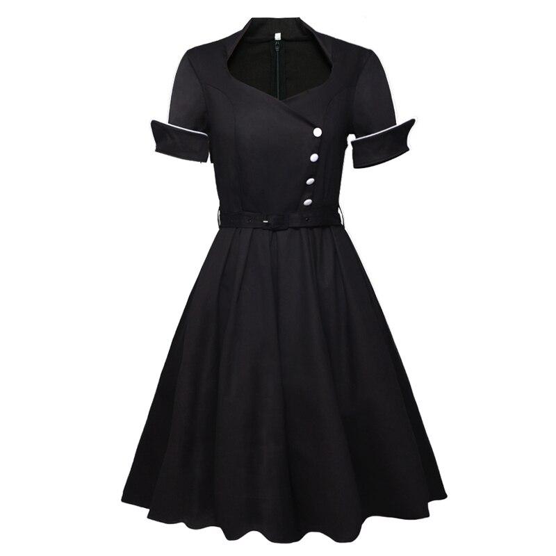 Vintage Högärmad Klänning