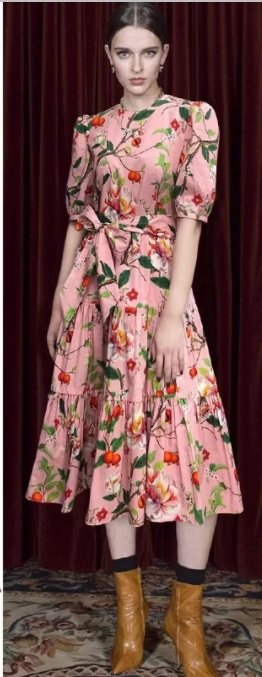 Vintage Rosa Höstbröllopsklänning