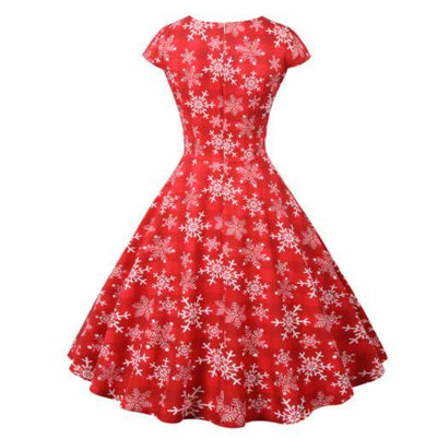 Vintage Julklänning Plus Size Röd