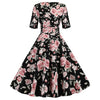 Vintage Black Roses Klänning