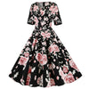 Vintage Black Roses Klänning