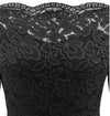 Vintage Black Boat Neck Dress