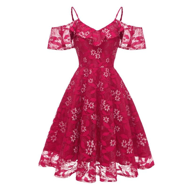 Vinröd Vintageklänning