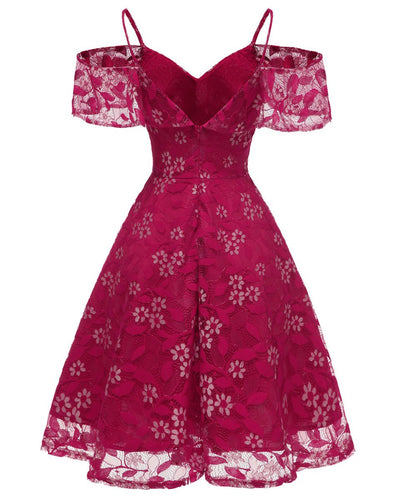 Vinröd Vintageklänning