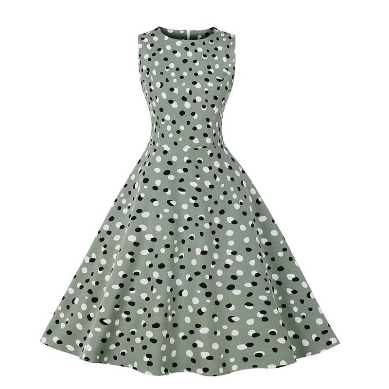 Vintage Grön Klänning