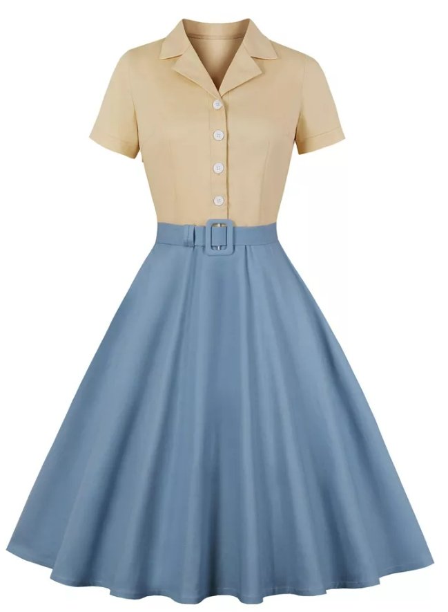 Vintage Pin-Up Klänning Från 1950-Talet