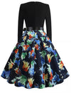 Vintage Pin Up Blue Flower Dress