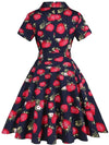Vintage Strawberry Pin Up Klänning