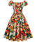 Vit Plus Size Vintage Pin Up Klänning