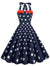 Vintage Pin Up Dress Tryckt Usa