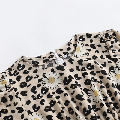 Vintage Pin Up Leopard Klänning