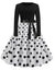 Vintage Pin Up Dress Black Polka Dots