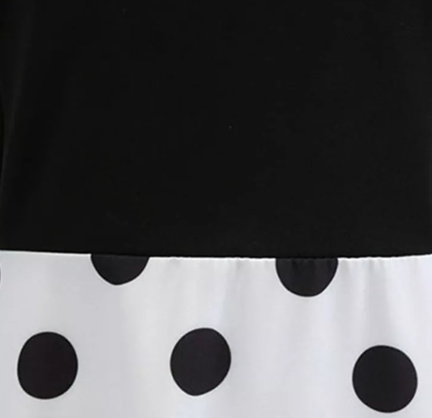 Vintage Pin Up Dress Black Polka Dots