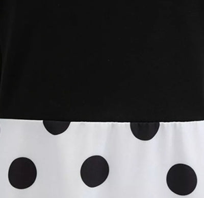 Vintage Pin Up Dress Black Polka Dots