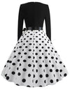 Vintage Pin Up Dress Black Polka Dots