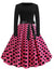 Vintage Pin Up Klänning Rosa Prickar