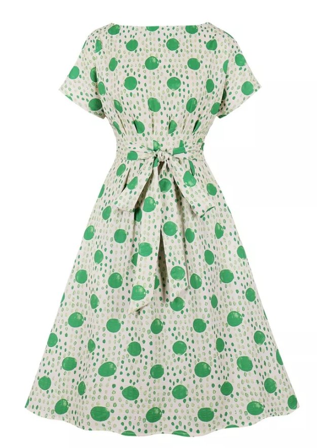 Vintage Dots And Stripes Klänning