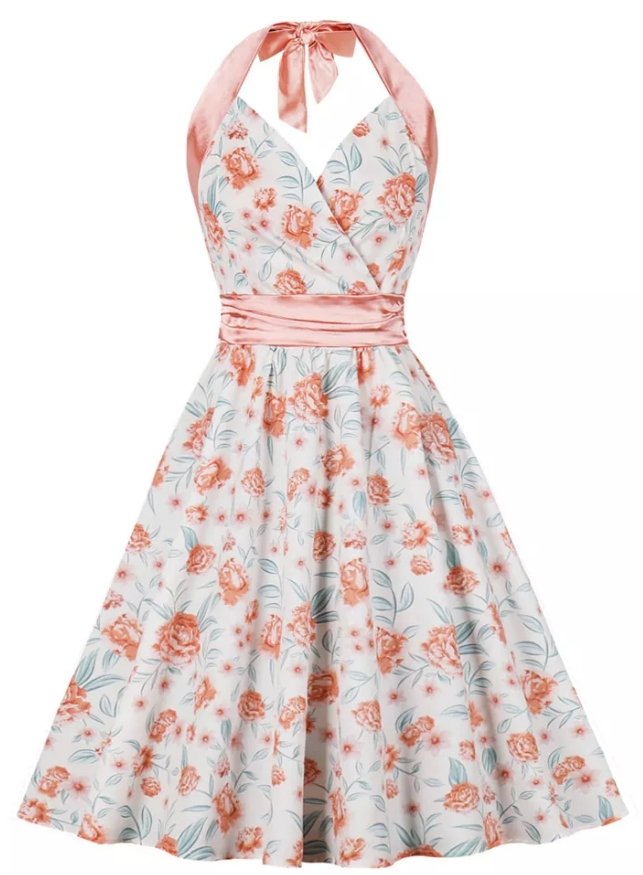 Vintage Rosa Bröllopsklänning