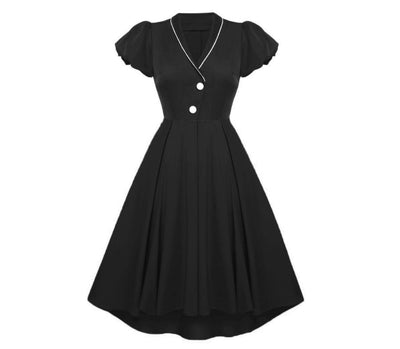Vintage Preppy Klänning Svart