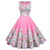 Vintage Princess Klänning Rosa Blommor