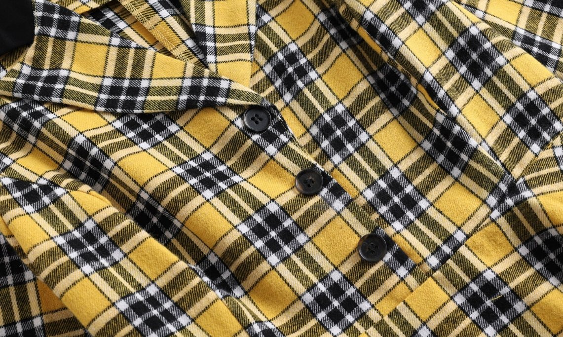 Vintage Gul Och Svart Randig Klänning