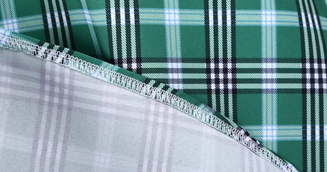 Vintage Grön Och Svart Randig Klänning