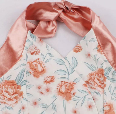 Vintage Rosa Mottagningsklänning