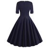 Vintage Rockabilly Klänning 50-Tal Marinblå