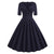 Vintage Rockabilly Klänning 50-Tal Marinblå