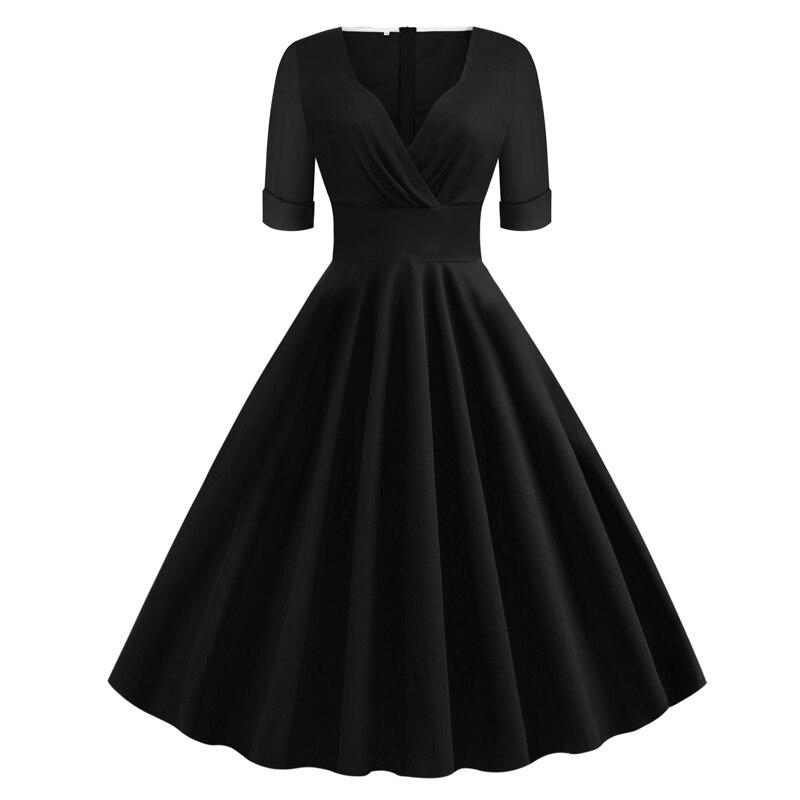 Vintage Rockabilly Klänning 50-Talssvart
