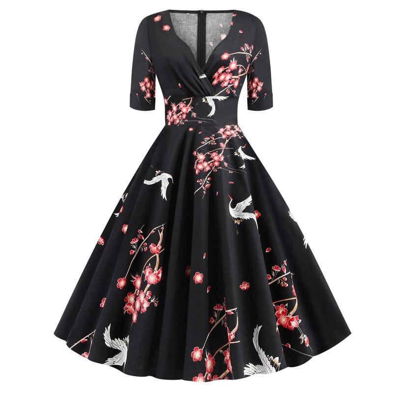 Vintage Rockabilly 50s Birds Klänning