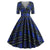 Vintage Rockabilly Klänning 50-Tal Tartan Blue