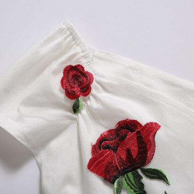 Vintage Rockabilly Spetsklänning Vit