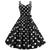Vintage Rockabilly Klänning Svarta Polka Dots