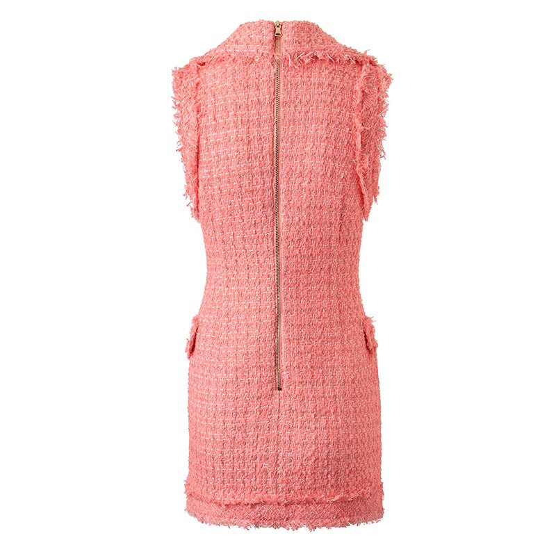 Vintage Puderrosa Klänning
