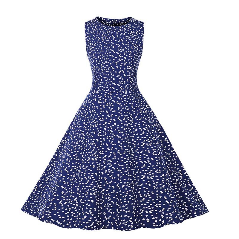 Vintage Blue Hearts Klänning