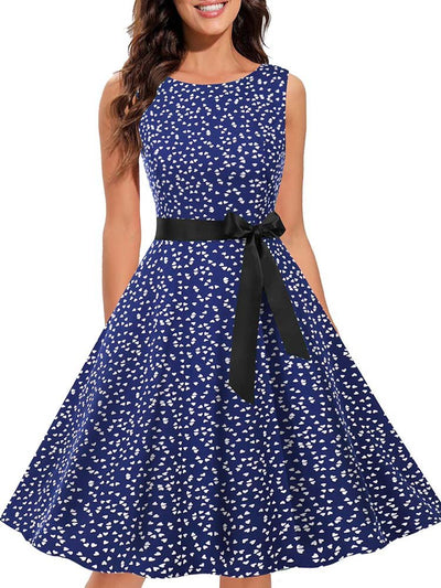 Vintage Blue Hearts Klänning
