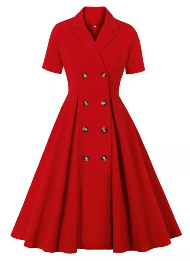 Vintage Röd Liberty Klänning