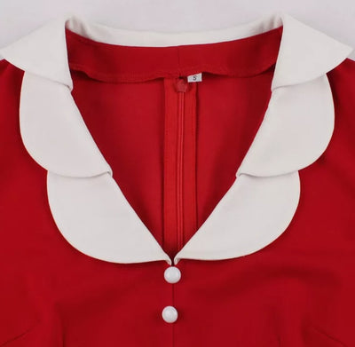Passionsröd Vintageklänning