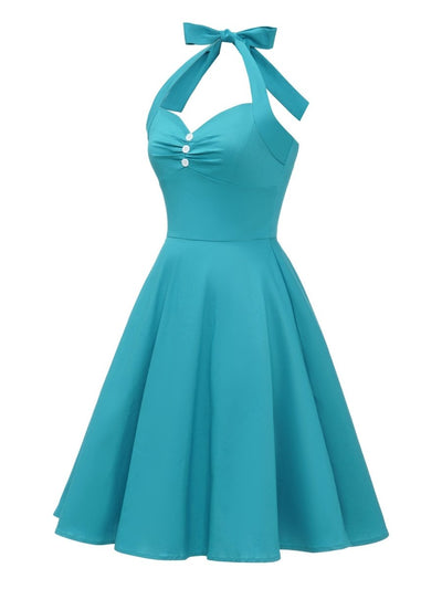 Vintage Sexig Pin Up Sky Dress