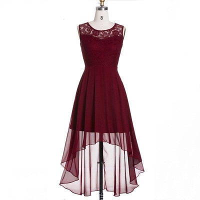 Vintage Chic Aftonklänning Burgundy