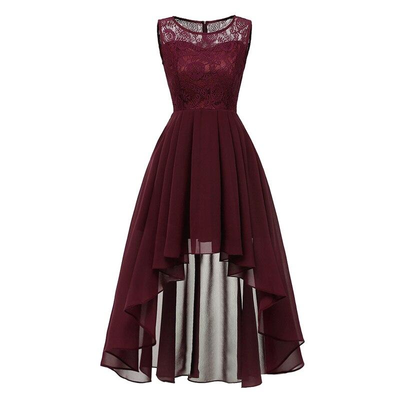 Vintage Chic Aftonklänning Burgundy