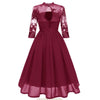 Vintage Burgundy Voile Klänning