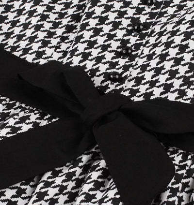 Vintage Svart Och Vit Gingham Klänning