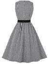 Vintage Svart Och Vit Gingham Klänning