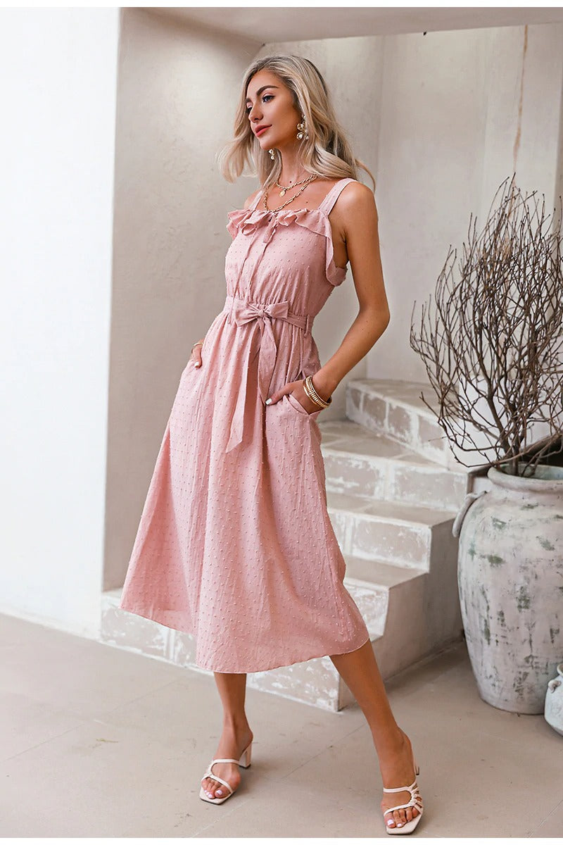 Vintage Klänning Gammal Rosa