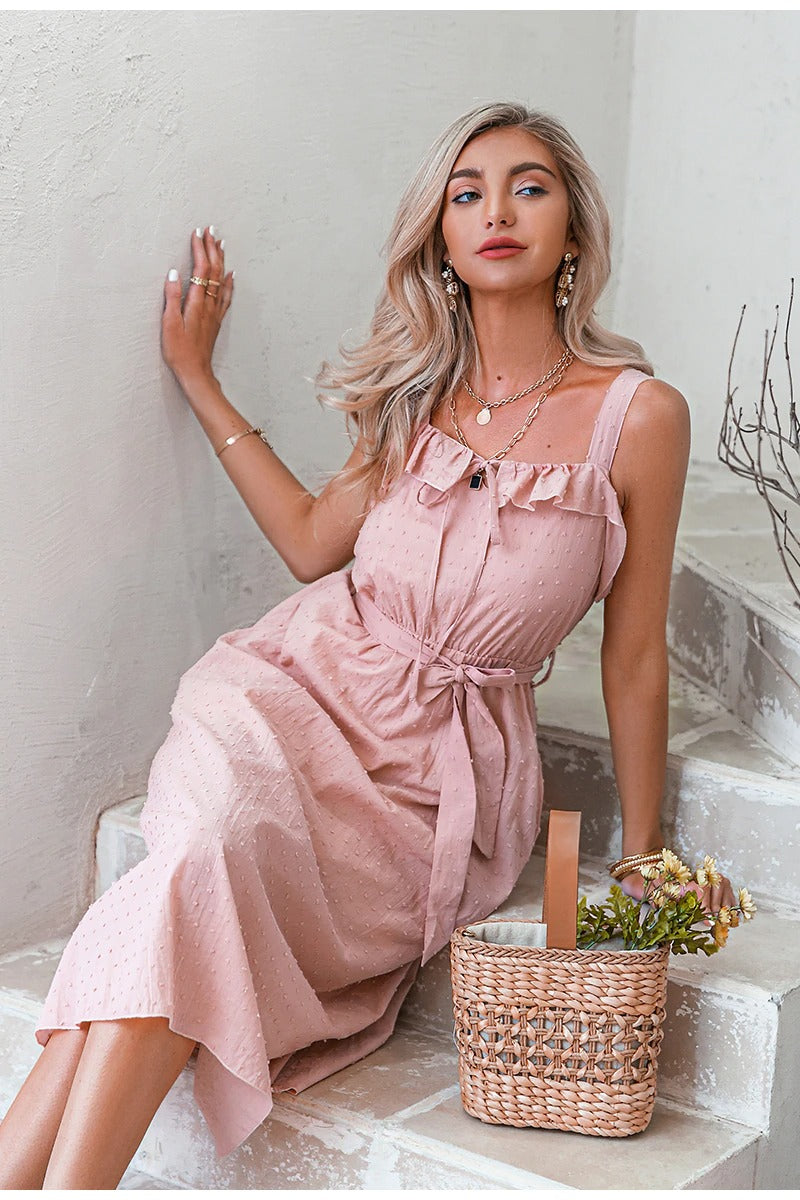 Vintage Klänning Gammal Rosa