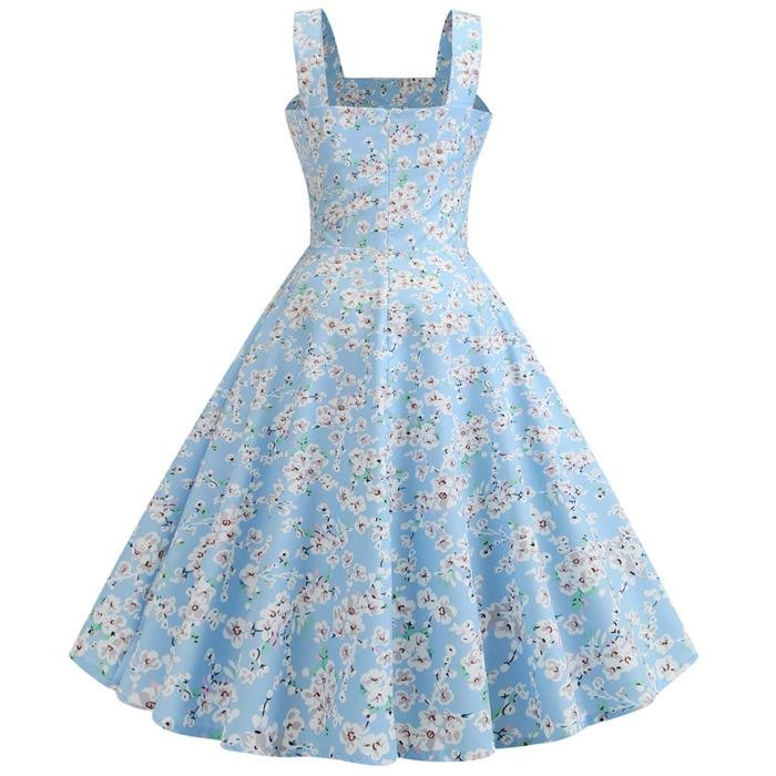Vintage 1950 Himmelsblå Klänning
