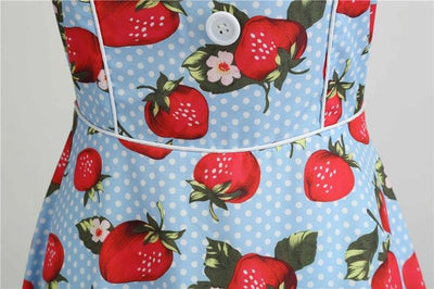 Vintage 1950 Strawberry Blue Klänning