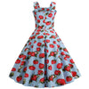 Vintage 1950 Strawberry Blue Klänning